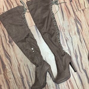 Beston Over-the-Knee Lace-Up Boots